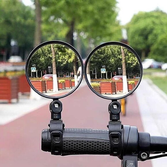 2 Pcs Bicycle Rearview Mirrors, HD, Tool-Free Installation, 360° Adjustable - Picture 1 of 4